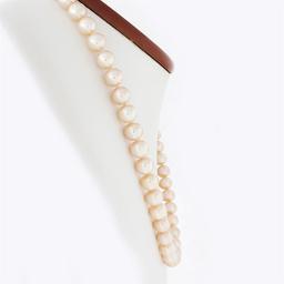 Classic 8-8.5mm Cultured Pearl Strand Necklace w/ 14k Gold Diamond Cut Clasp