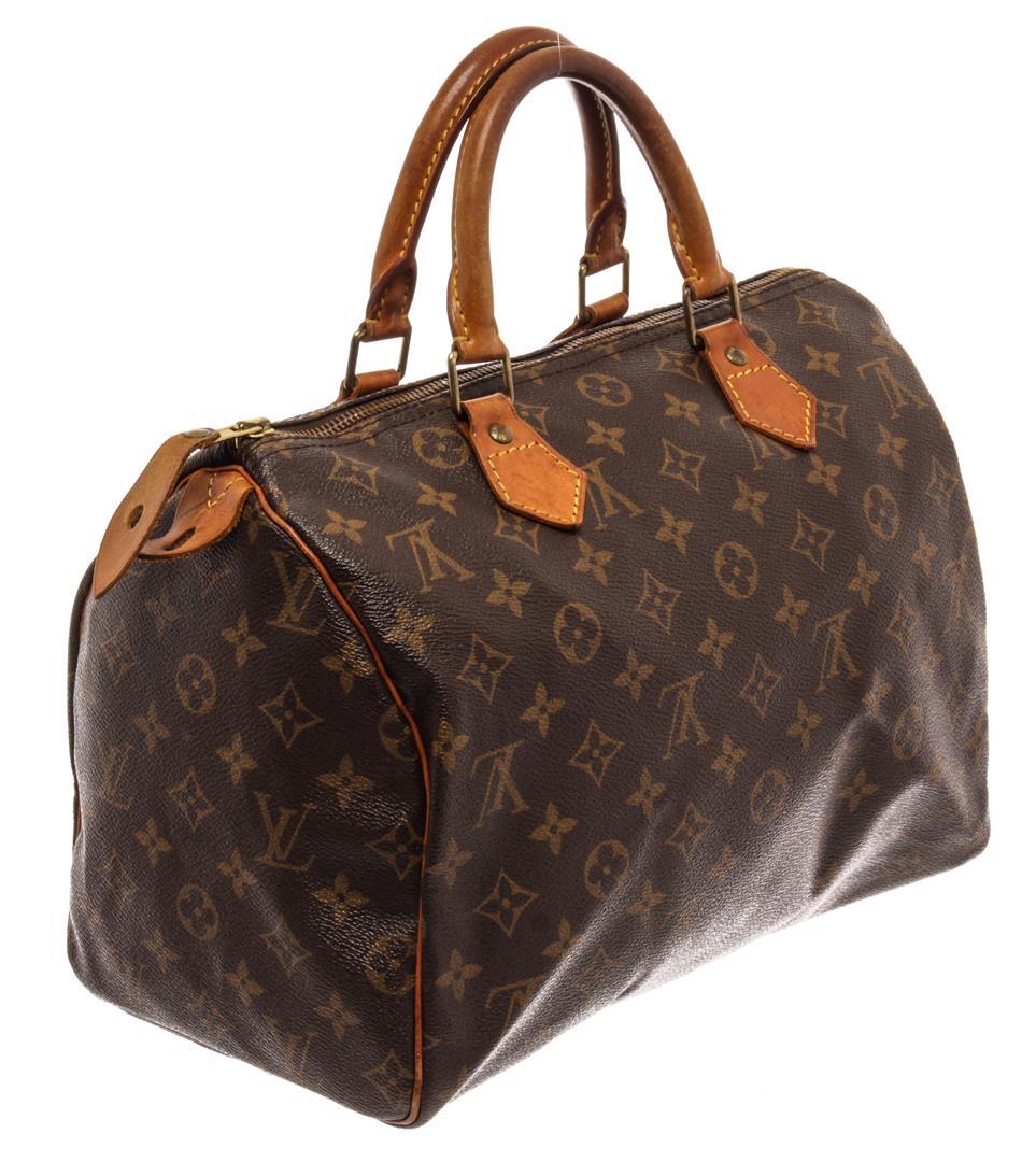 Louis Vuitton Brown Monogram Canvas Speedy 30 Satchel Bag