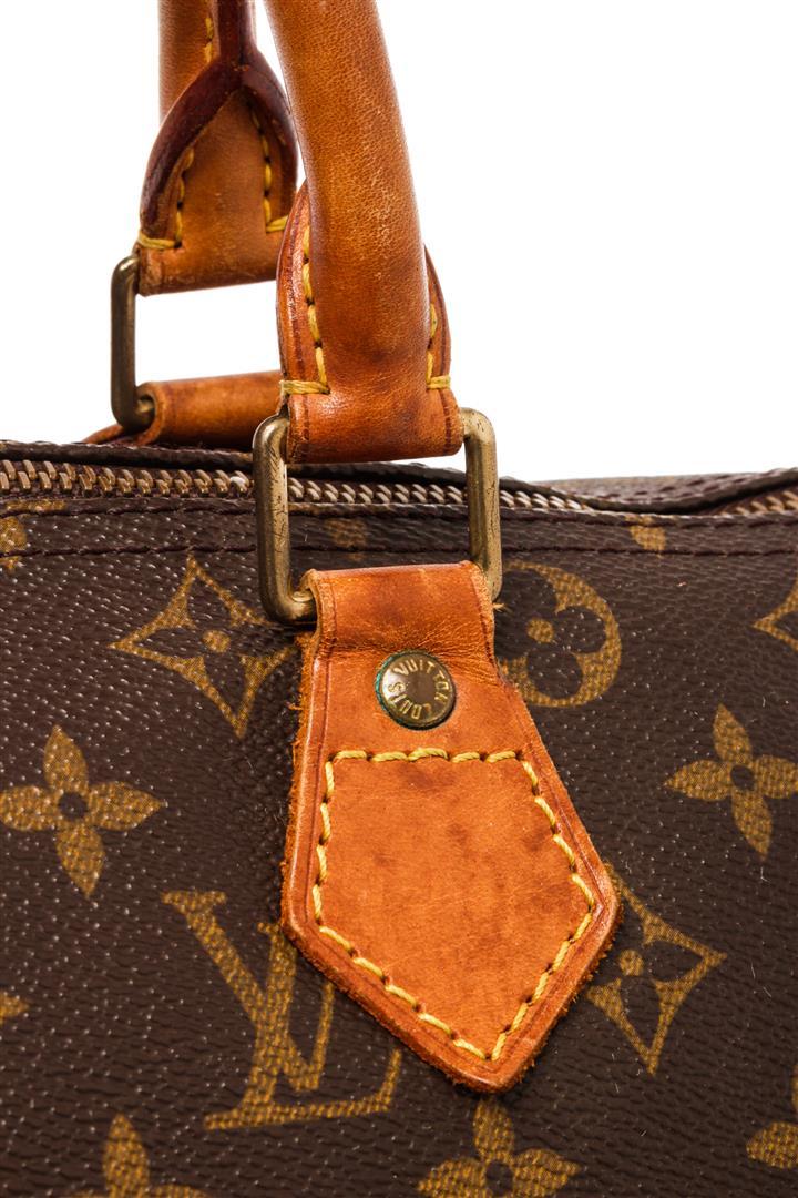 Louis Vuitton Brown Monogram Canvas Speedy 30 Satchel Bag