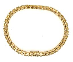 9.55 ctw Diamond Tennis Bracelet - 14KT Yellow Gold