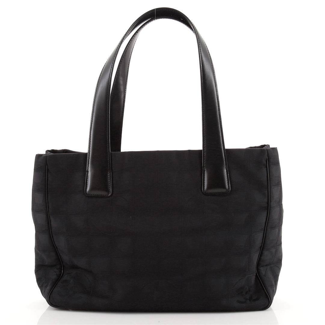 Chanel Travel Line Tote Nylon Small Black