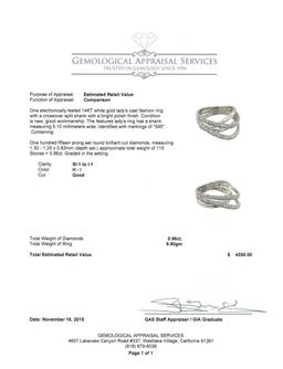 0.96 ctw Diamond Ring - 14KT White Gold