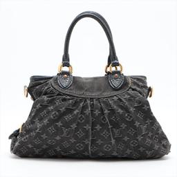 Louis Vuitton Black Monogram Denim Neo Cabby MM Shoulder Bag