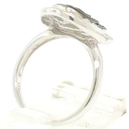 14k White Gold 0.50 ctw 51 Round White & Black Diamond Tiered Oval Cocktail Ring