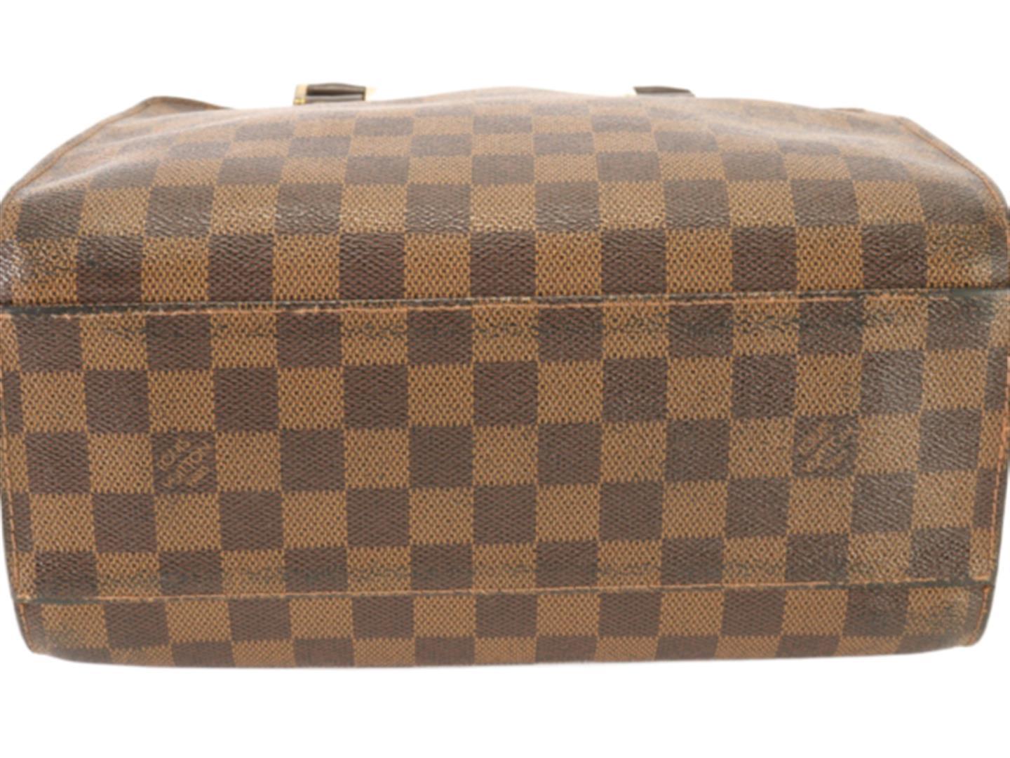 Louis Vuitton Damier Ebene Canvas Leather Triana Handbag