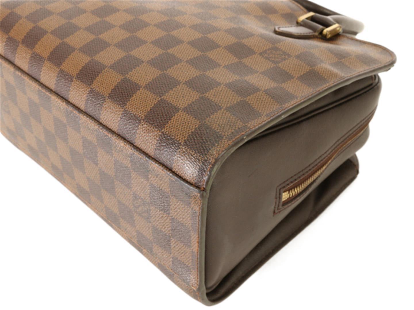 Louis Vuitton Damier Ebene Canvas Leather Triana Handbag
