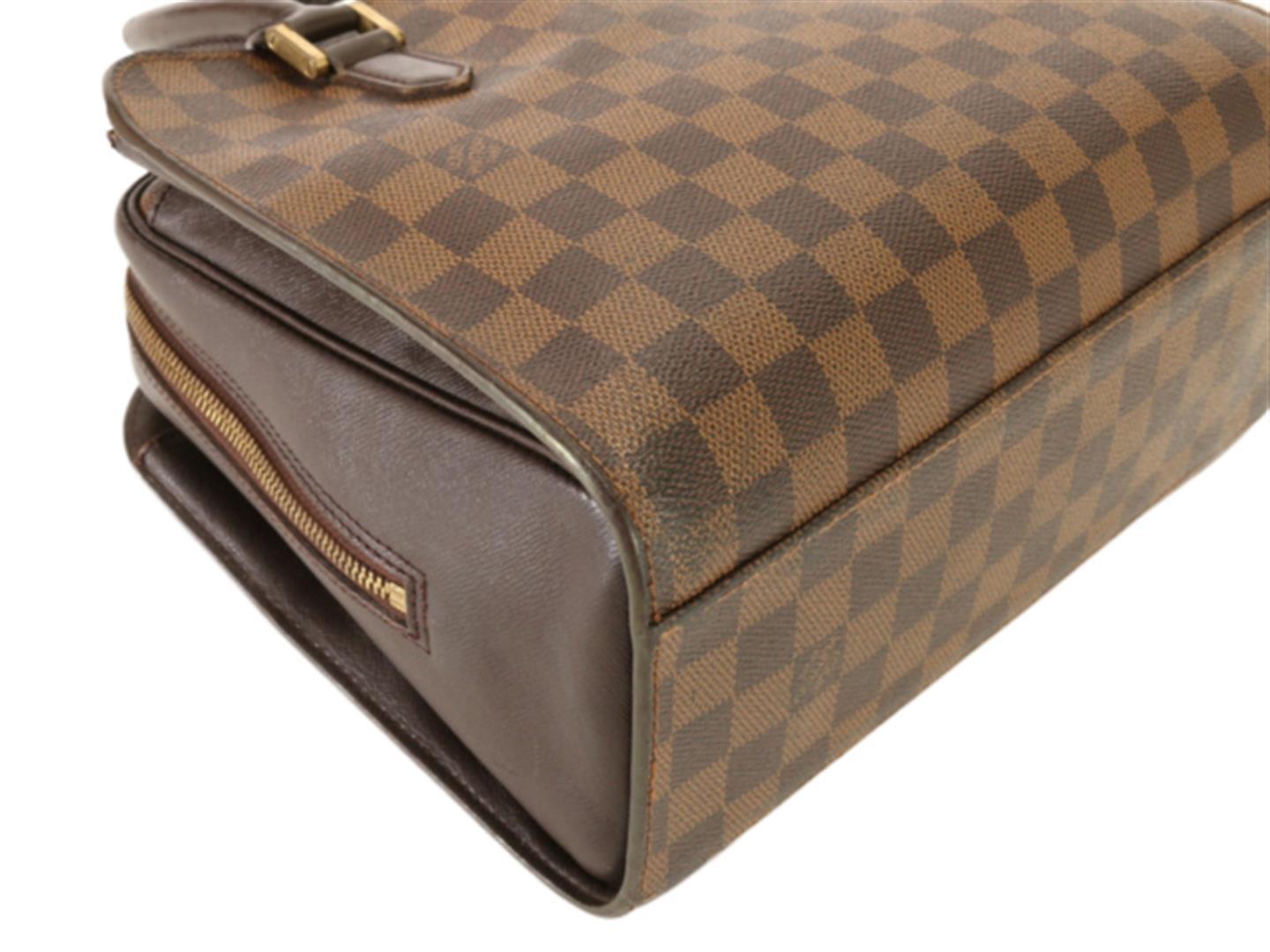 Louis Vuitton Damier Ebene Canvas Leather Triana Handbag