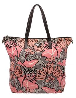 Prada Pink Nylon Saffiano Tessuto Flower Print 2Way Tote Bag