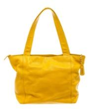 Chanel Yellow Leather Vintage CC Shoulder Bag