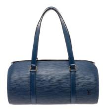 Louis Vuitton Blue Epi Leather Soufflot Shoulder Bag