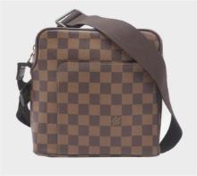 Louis Vuitton Damier Ebene Canvas Leather Olav PM Crossbody Bag