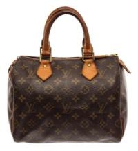 Louis Vuitton Brown Monogram Canvas Speedy 25 Satchel Bag