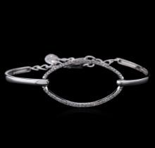 0.65 ctw Diamond Bracelet - 14KT White Gold