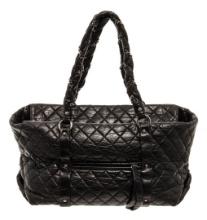 Chanel Black Quilted Lambskin Ligne Lady Braid XL Tote Bag