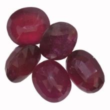 25.37 ctw Oval Mixed Ruby Parcel