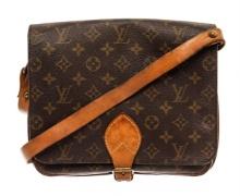 Louis Vuitton Brown Monogram Leather Cartouchiere GM Messenger Bag