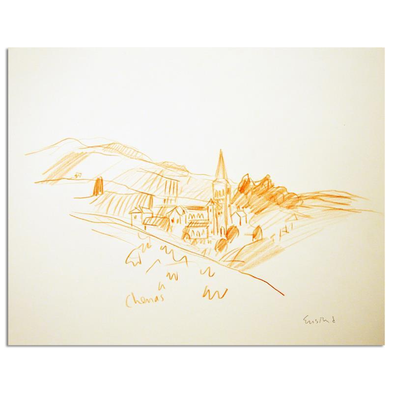 View Of Chenas In Beaujolais, France by Ensrud Original