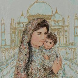 Majesty at the Taj Mahal by Hibel (1917-2014)