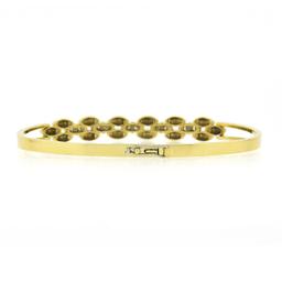 6.5" 14k Yellow Gold 0.60 ctw Diamond Polished Open Bangle Bracelet w/ Clasp