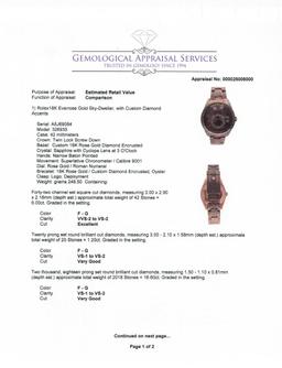 Rolex 18K Everose Gold Sky-Dweller with 23.80 ctw Custom Diamond Accents