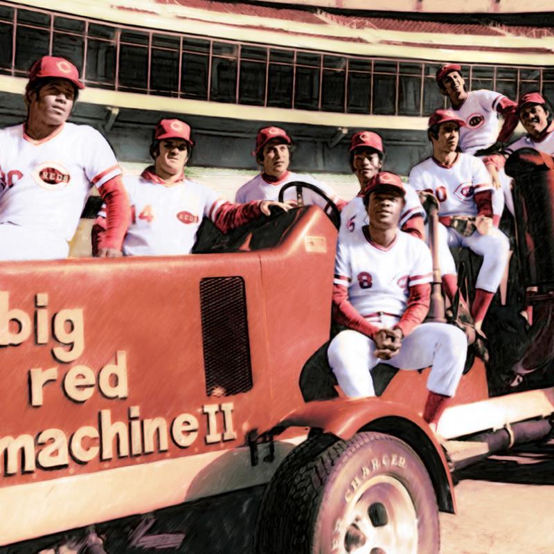 Big Red Machine Tractor by Rose Pete