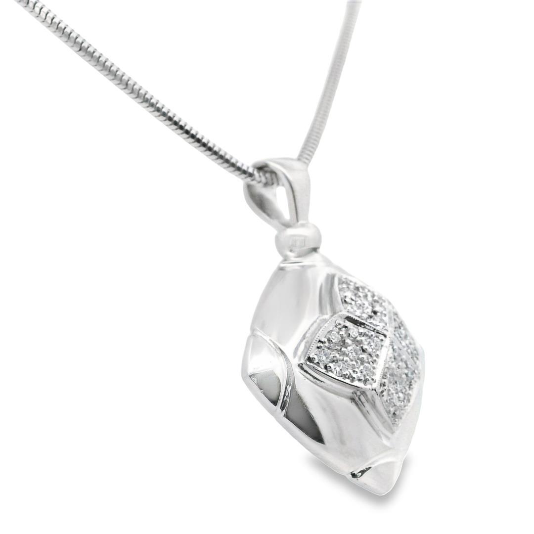 18kt WG Diamond Pendant and chain
