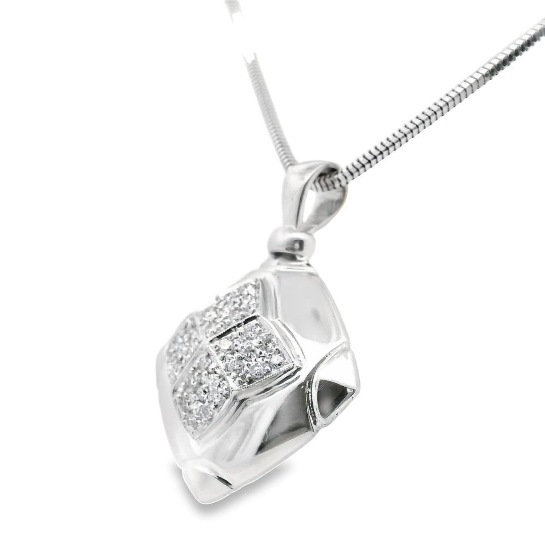 18kt WG Diamond Pendant and chain