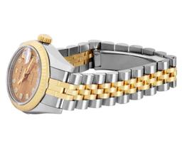 Rolex Ladies Quickset 18K Two Tone Factory Diamond Dial Datejust With Rolex Box