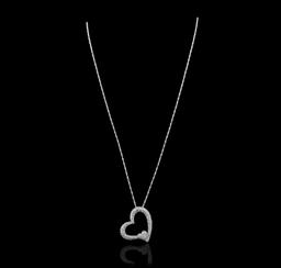 14KT White Gold 1.35 ctw Diamond Pendant With Chain