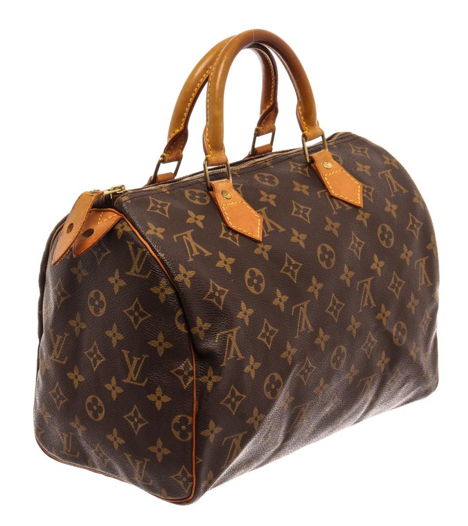 Louis Vuitton Brown Monogram Canvas Speedy 30 Satchel Bag