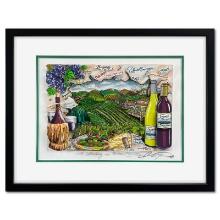 A Tasting in Wine Country (Green) by Fazzino Charles