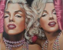 Marilyn in Double Pink ORIGINAL by Margaret Korona