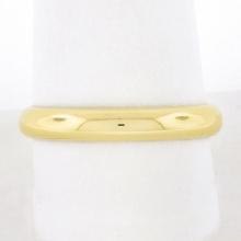 Unisex Classic 14k Yellow Gold Plain Dome Polished Stackable Wedding Band Ring