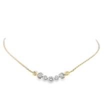 14kt TT Diamond Necklace 5 @ 1.00 cts