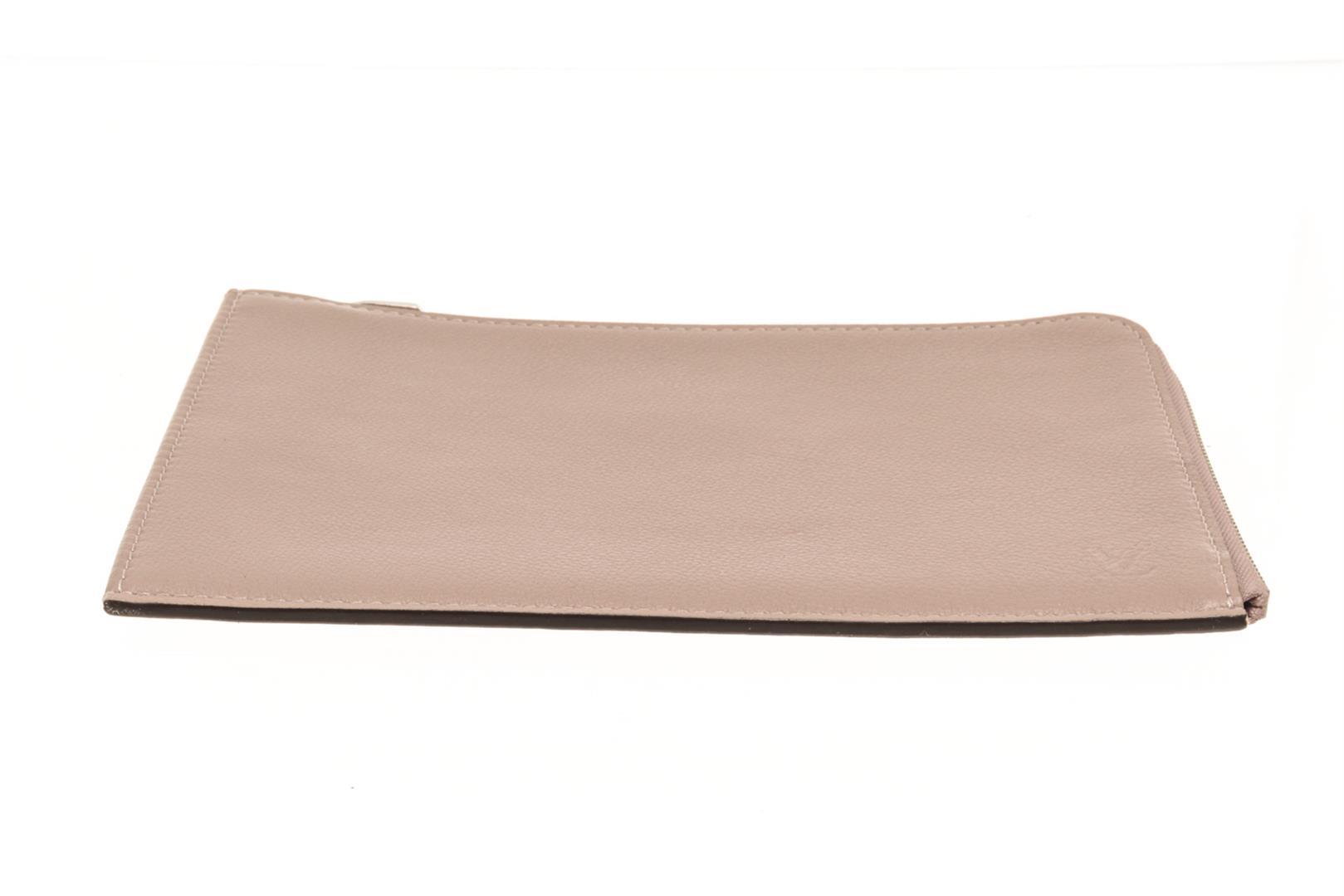 Louis Vuitton Taupe Leather Pochette Jules PM Cluch