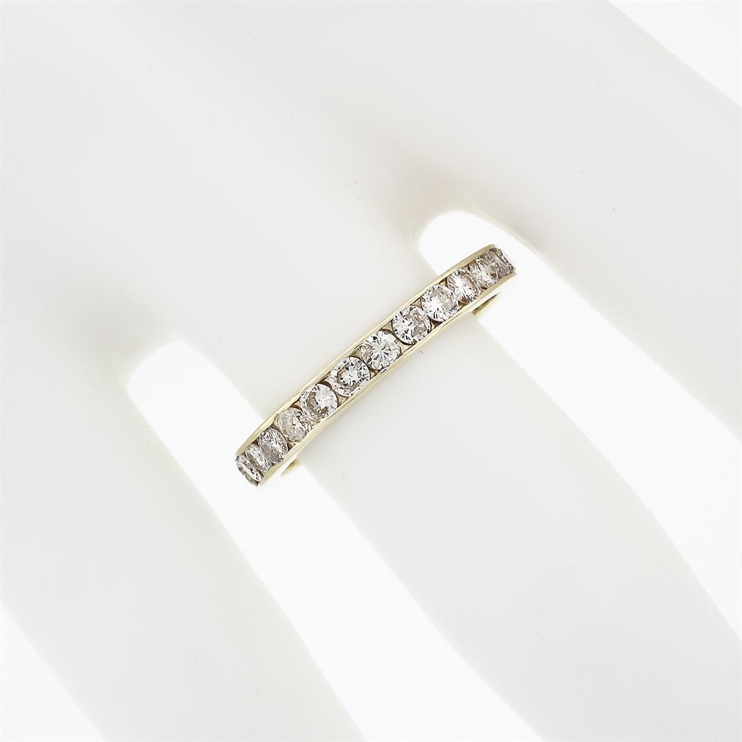 Classic 14k Gold 1.0 ctw 23 Channel Set Round Diamond Stackable Wedding Band Rin