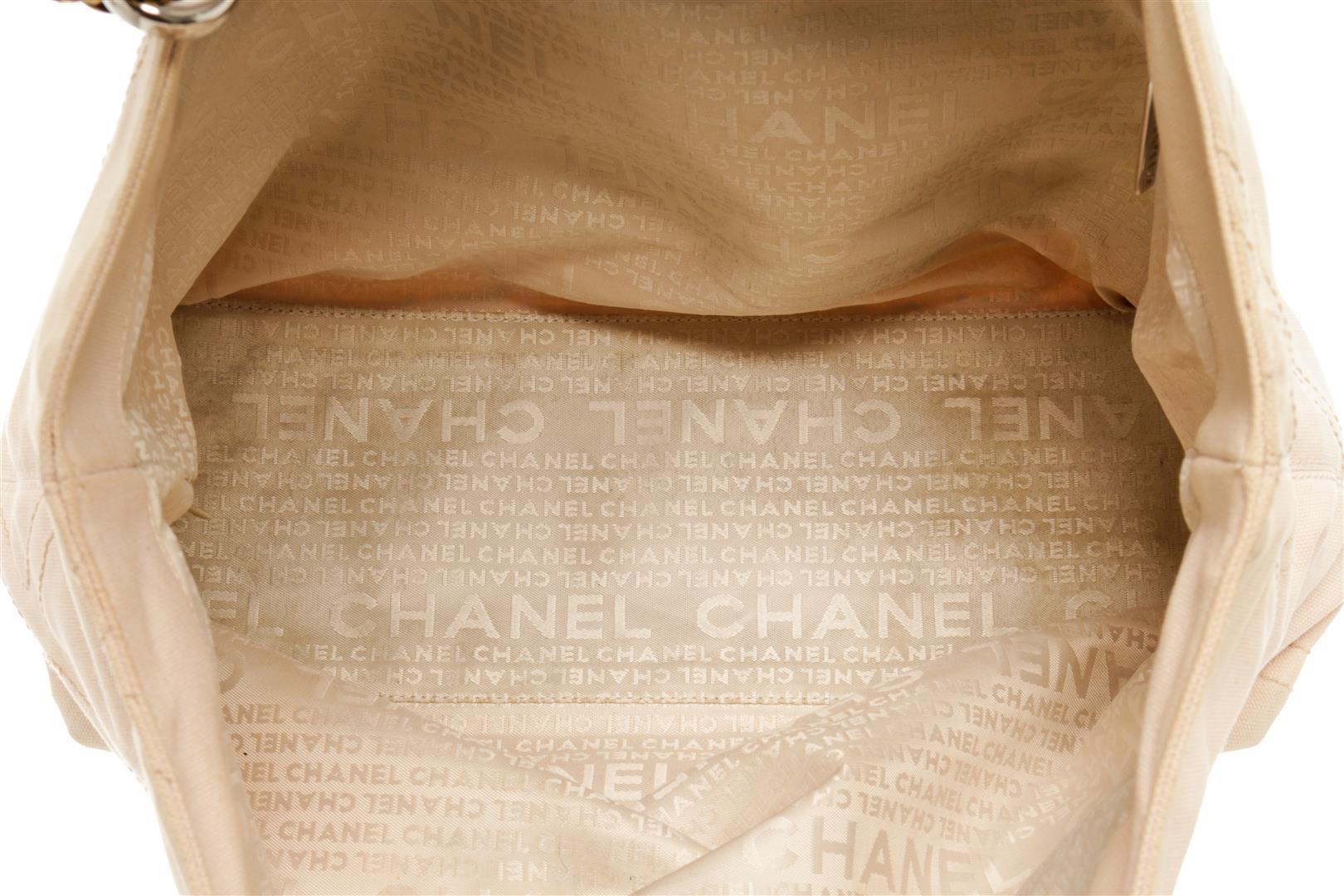 Chanel Light Pink Beige Leather No.5 Coco Mark Rope Tote Bag