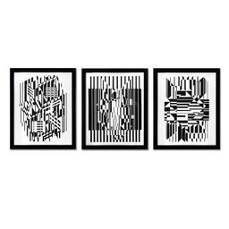 Tilla Calcis et Afa de la serie Lineaires (Triptych) by Vasarely (1908-1997)