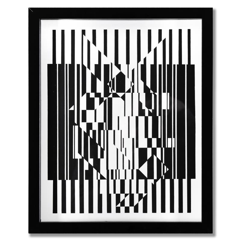 Tilla Calcis et Afa de la serie Lineaires (Triptych) by Vasarely (1908-1997)