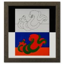Catch - III (A B) de la serie Graphismes 3 by Vasarely (1908-1997)