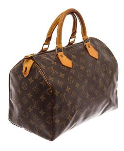Louis Vuitton Brown Monogram Canvas Speedy 30 Satchel Bag