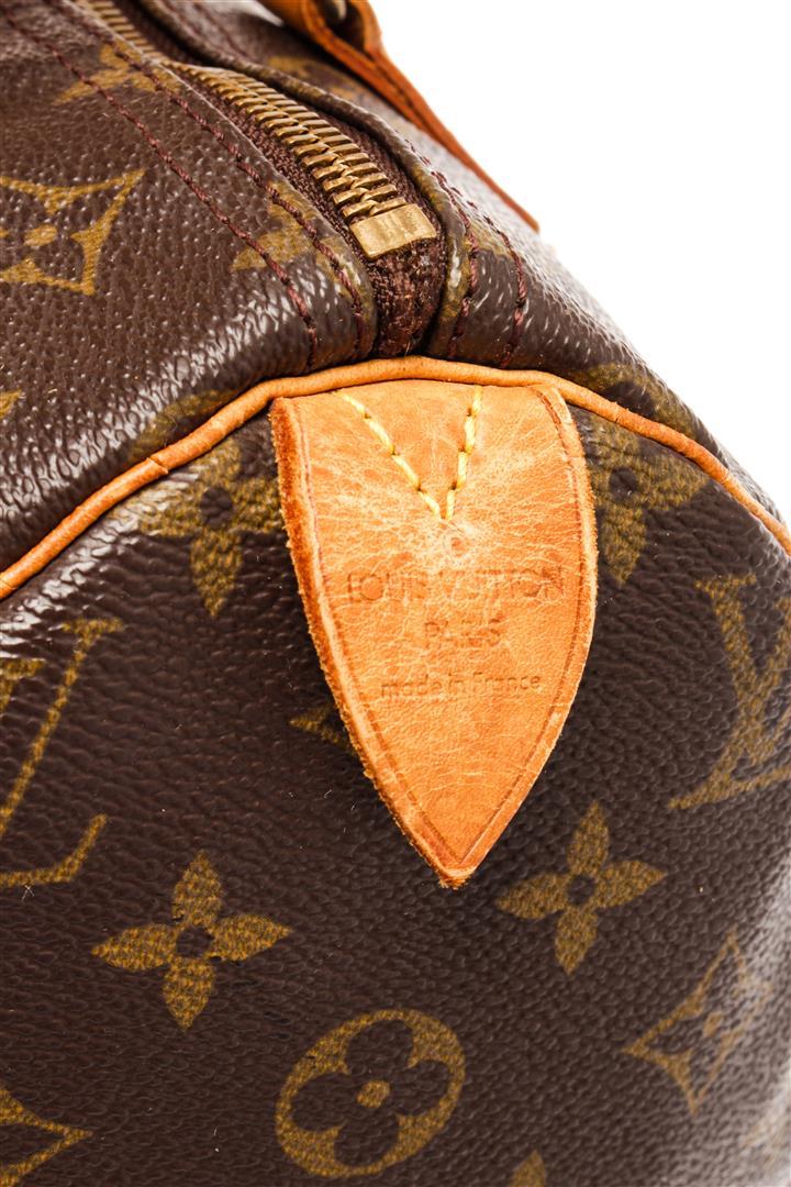 Louis Vuitton Brown Monogram Canvas Speedy 30 Satchel Bag