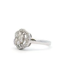 18kt WG Diamond Cluster Flower Ring (SM)