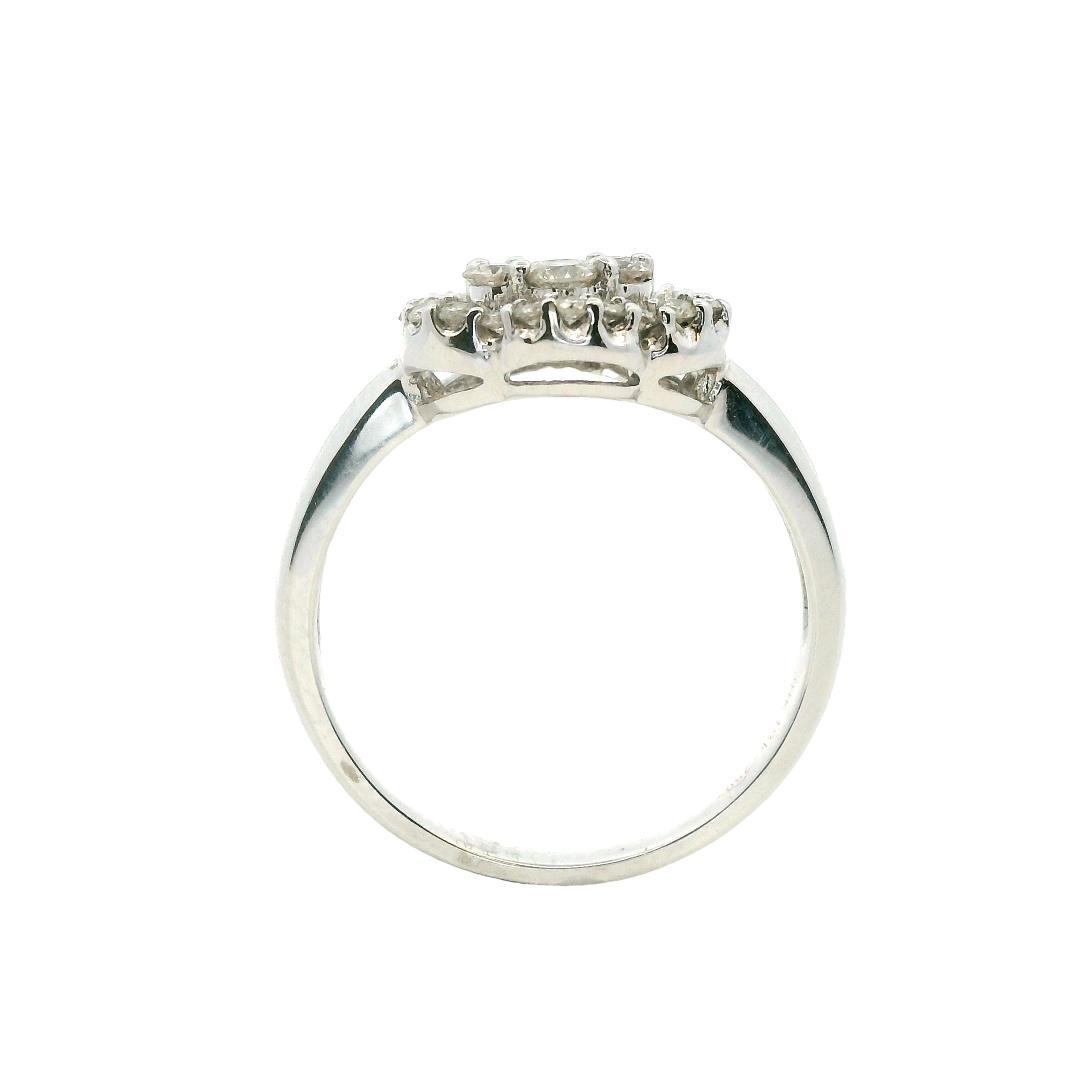 18kt WG Diamond Cluster Flower Ring (SM)