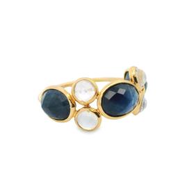 18kt YG Sapphire & Moonstone Ring