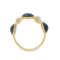 18kt YG Sapphire & Moonstone Ring