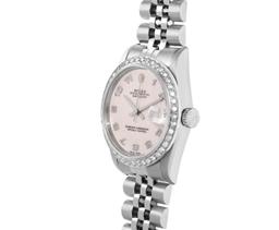 Rolex Midzie 31MM Quickset Cream Arabic Dial With Diamond Bezel Datejust Wristwa