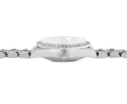 Rolex Midzie 31MM Quickset Cream Arabic Dial With Diamond Bezel Datejust Wristwa