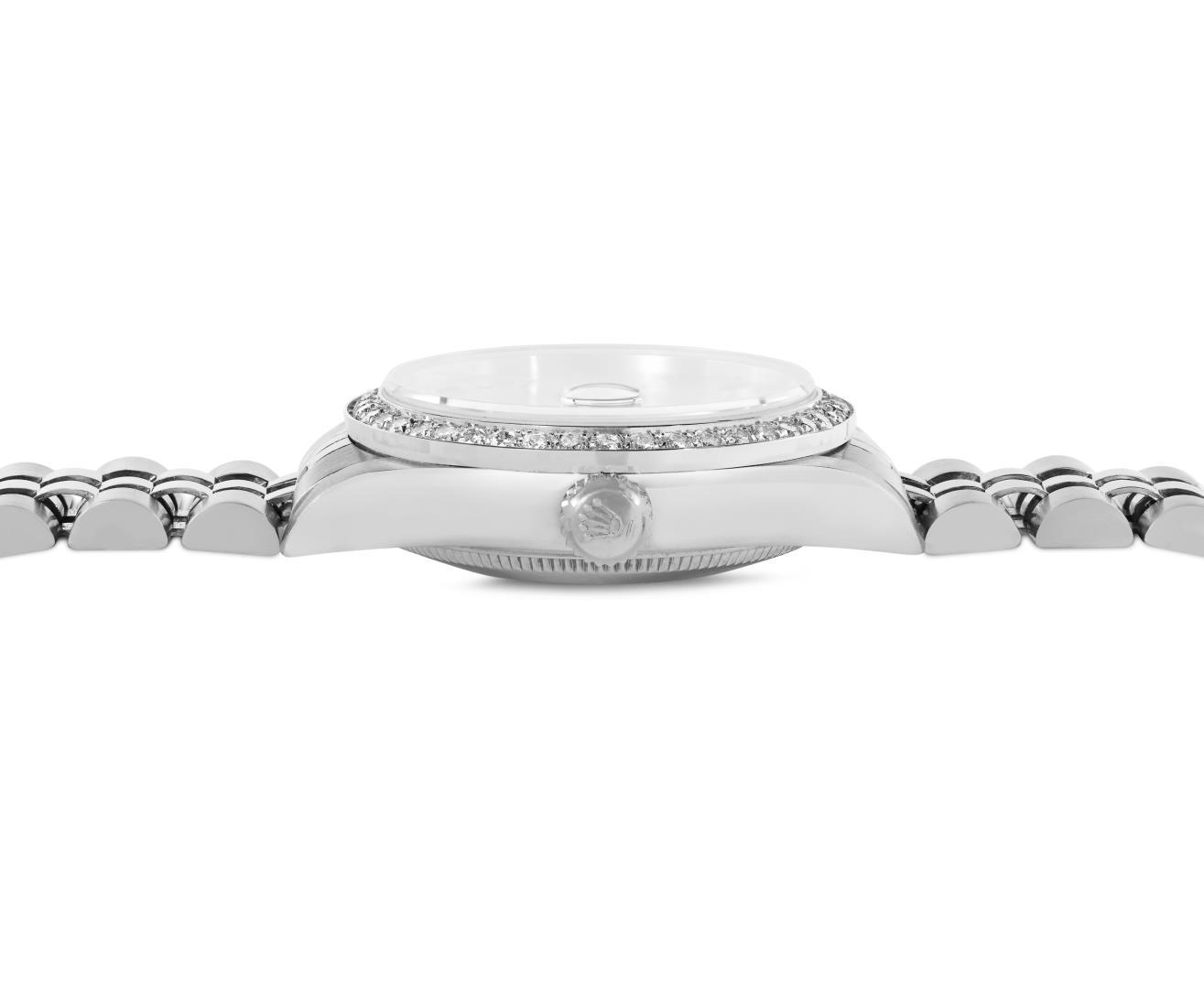 Rolex Midzie 31MM Quickset Cream Arabic Dial With Diamond Bezel Datejust Wristwa