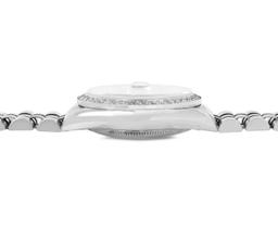 Rolex Midzie 31MM Quickset Cream Arabic Dial With Diamond Bezel Datejust Wristwa